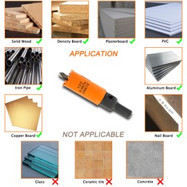 VIKITON 7/8 inch Hole Saw with Arbor for Cutting Metal Wood and Plastic, 22mm Bi-Metal Hole Cutter for Different Project with Smooth and Flat Drilling Edge, Fast Chip Removal, Handy Hole Saw Kit Set