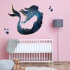 DEIKOKA Blue Galaxy Mermaid Silhouette Wall Decal Large Mermaid Wall