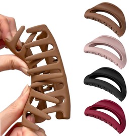 4Pcs Soft Cloud Hair Clips for Women,Silicone Hair Claw for Women Hair Clip,Volume Hair Claw Colorful Kabuki Y2K Clip for Thick or Thin Hair Strong Hold No Slip Barrettes