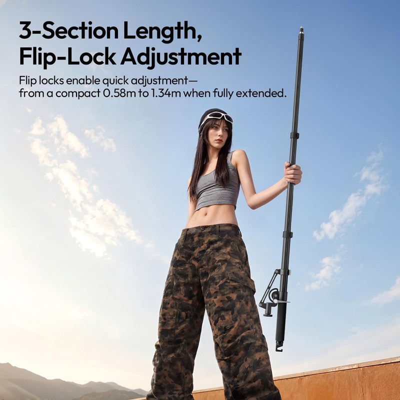 ULANZI TH09 52.7" Camera Boom Arm Light Stand Tripod Extension