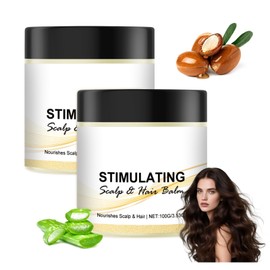 2PC Stimulating Scalp and Hair Balm, Nourishes Scalp & Hair, Shea Butter and Mango Butter Blend, Strengthen Hair Roots, Nourishing Scalp & Hair Care