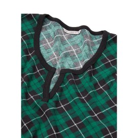 Victoria's Secret Victorias Secret Christmas Green Plaid Long Thermal PJ Set S Small NEW Vs7