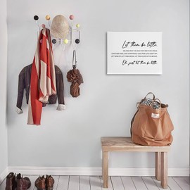 PHAMTE Let Them Be Little Wall Art,Minimalist Motivational Saying Print Framed Canvas Painting Artwork Home Kids Room Boys Girls Bedroom Playroom Nursery Decor(14x11 Inch)