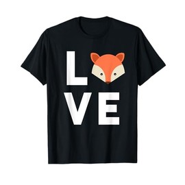 I Love Foxes Cute Fox Funny Fox Love Animal Face T-Shirt