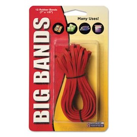 Alliance Rubber Company Big Rubber Bands, 117B,7"x1/8", 12/PK, Red