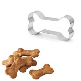 Dog Bone Cookie Cutter,Stainless Steel Dog Bone Shapes Cutter,Metal Dog Treat Cookie Cutter,Biscuit Mold for Cookies, Sandwiches,Fondant, Homemade Treats,3.5x1.5In