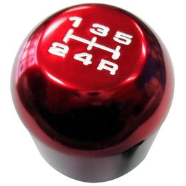 VMS RACING 12x1.25mm Threaded 5 Speed TYPE R Type S Shift knob in RED Billet Aluminum (No Adapters – Threaded) m12x1.25 JDM Short Throw Manual Transmission Gear Shifter Selector Compatible with Subaru