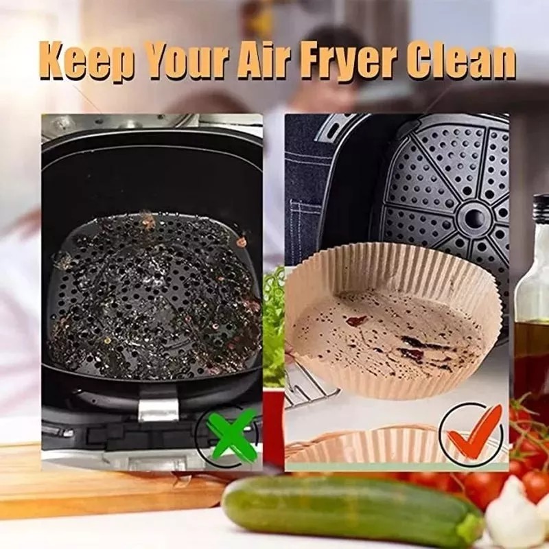 RIVERSOFY Molde De Papel Para Freidora De Horno 50 Piezas