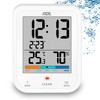 ADE Digital Bathroom Clock with Hygrometer and Thermometer, IP65 Waterproof,