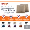 Cheer Collection Faux Fur Throw Pillows - Set of 2