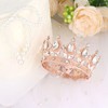 YARIEW Small Gold Crown Flower Bouquets Accessories Rhinestones Wedding Cake