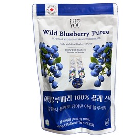 Fit for You Wild Blueberry 100% Puree Sticks 480g (24 pieces) / 핏포유 야생 블루베리 100%% 퓨레 스틱 480g(24개)