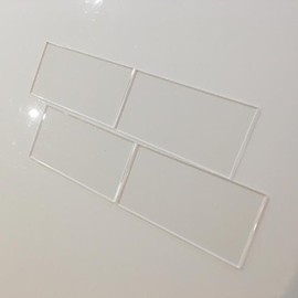 Super Cool Creations Rectangular Tiles, Clear - Pack of Ten - 8cm x 4cm