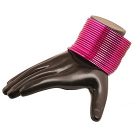 Touchstone Colorful Bangle Collection Modern Pretty Attractive Look Wrist Filler Indian Bollywood Magenta Color Thin Designer Jewelry Metal Bangle Bracelets Set of 24. for Women.