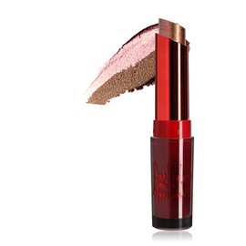 AMY'S DIARY Shimmer Rose Pink Bronze Gold Lipstick Long Lasting Metallic Lip Liner Shimmer for Women Makeup Double Colors Eyeshadow Stick Hydrating Highly Pigmented Coverage Non Stick Cup Lips Gloss