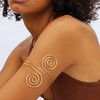 FUNRUN JEWELRY Arm Cuff Upper Arm Band for Women Gold