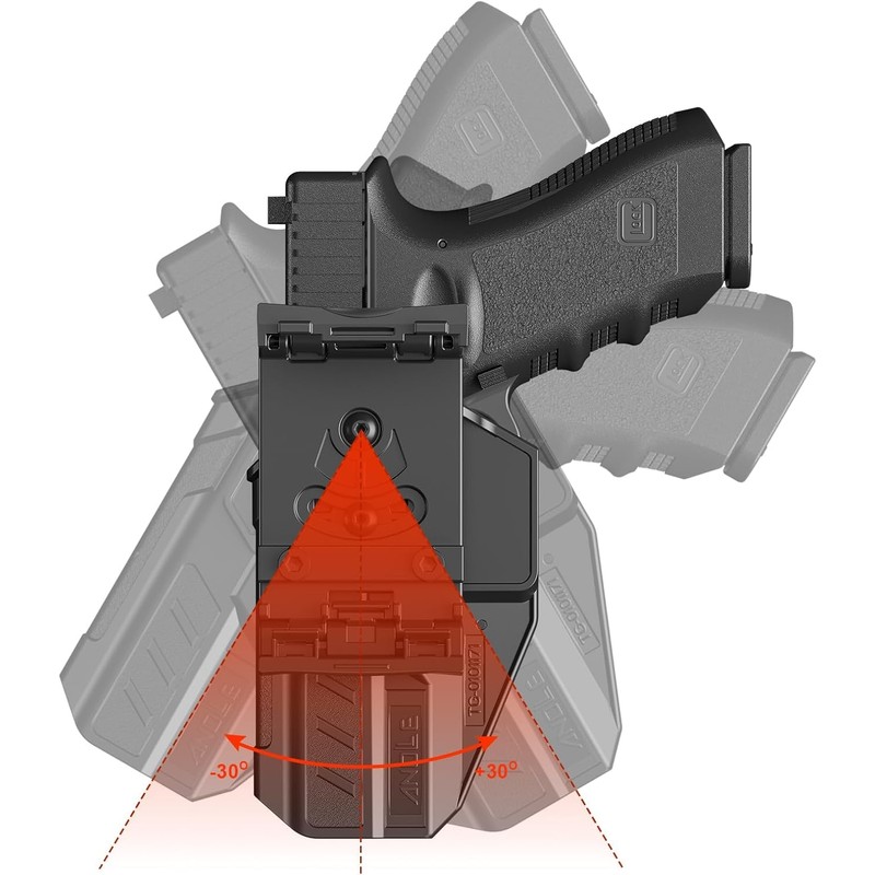 Level 2 OWB Paddle Holster, Auto Lock Quick Release Polymer