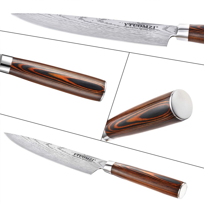 Ytuomzi Razor-Sharp Chef Knife, 8-inch High Carbon Stainless Steel Chef's