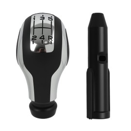 Gear Knob 5 Gears, Gear Knobs, Universal Gear Knob, 5 Speed Gear Knob for 206, 207, 307, 308, 407 Ergonomic Gear Lever with Adaptor, Made of ABS