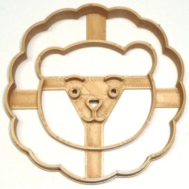 AJT LION DETAILED FACE HEAD LEO LARGE ZOO ANIMAL AFRICAN COOKIE CUTTER USA PR2622