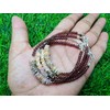 LKBEADS Unisex Pink Garnet Quartz & Peach Moonstone Rondelle &