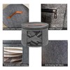 Rierousy Hat Box Round Grey Foldable Hat Storage Boxes Fabric