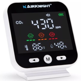 AIRKNIGHT Premium CO2 Monitor Indoor + Humidity & Temperature NEW