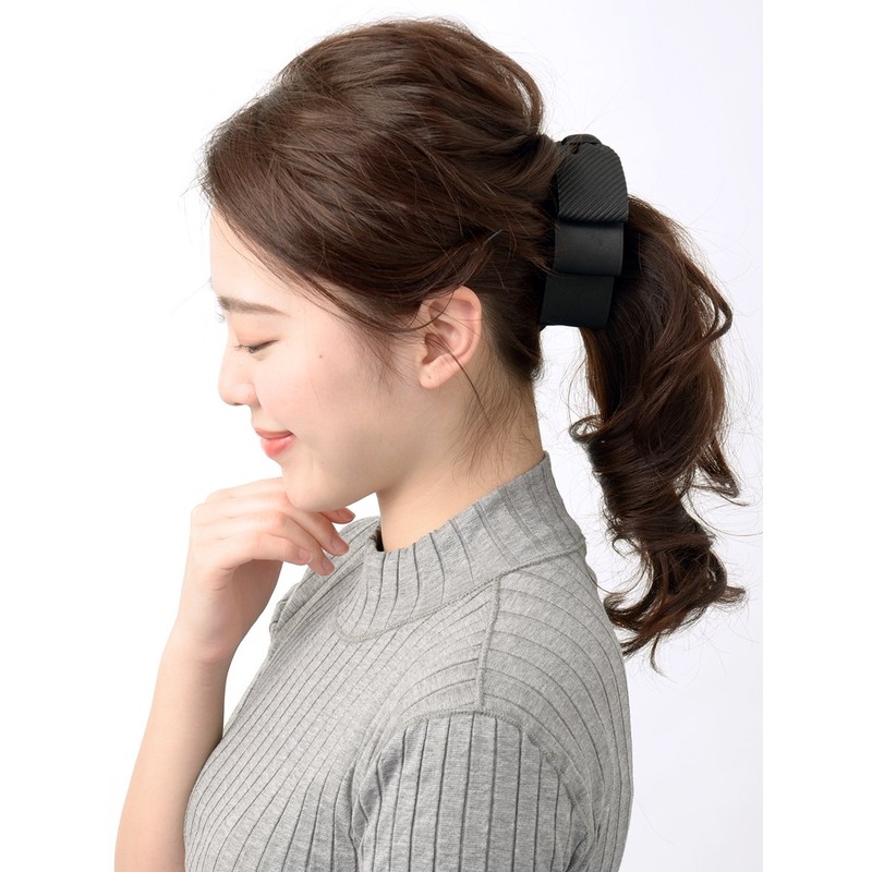KOBE VINGTAINE H-934 Ribbon Banana Clip, Satin, Medium, Hair Clip,