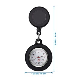 Fob Watch Doctor Retractable Fob Watches Clip- on Hanging Lapel Watches with Second Hand for Nurses- 3PCS