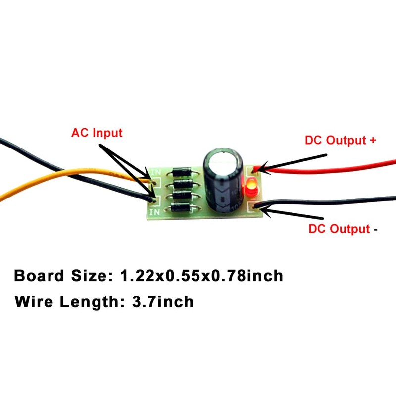 3Pcs AC-DC Converter 6V 12V 24V to 12V 6V Full