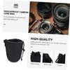 TEHAUX 2PCS Neoprene Lens Pouch Bag for Camera Lenses Drawstring