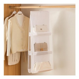 Senteria Bag, Bag Storage, Hanging, Foldable, Double-Sided Storage, Space Saving, White, Bag Storage, Storage Stand, Visualization Design, Non-woven Fabric, Dustproof, Moisture Proof, Washable, Easy