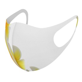 Smakore 001027 Design Mask, Set of 2, Polyester, Washable, Cloth Mask, Unisex, Flowers, Plumeria