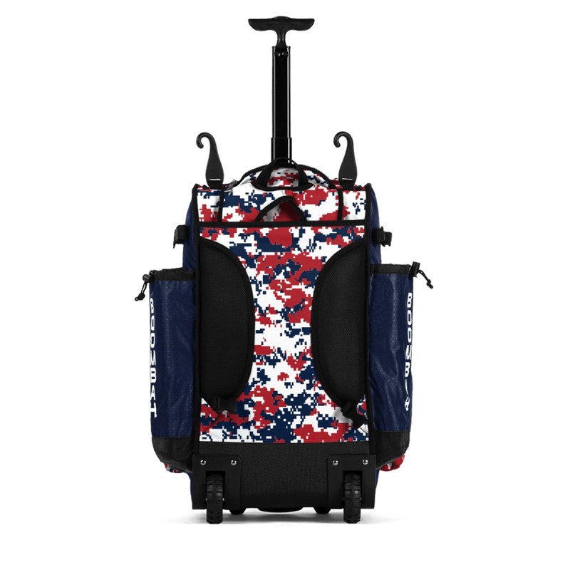 Boombah Rolling Superpack Hybrid Bat Pack PS-9051-3000C23 Digital Camo Navy/Red