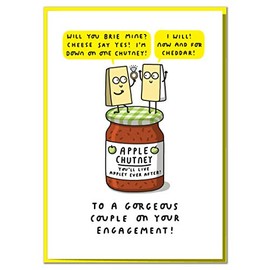 Will You Brie Mine? I'm Down On One Chutney! Funny Cheesy Engagement Card
