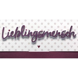 Perleberg - General greeting card from the Lettering Surprise Collection - high-quality card including envelope - stylish greeting cards with beautiful lettering and heart 11 x 22 cm