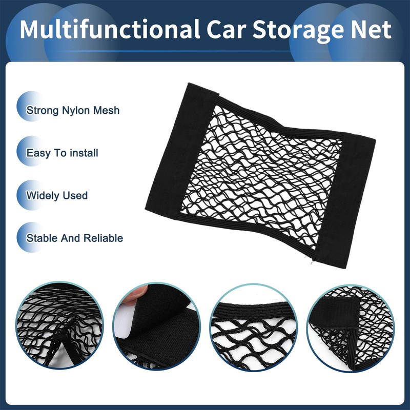 INFINAUTO Cargo Net 19.68 x 9.84 Inch Car Backseat Storage