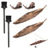 Stuks Bronze Wierookhouder with Metal Bladers, Incense Sticks Ash Catcher,