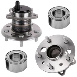 Detroit Axle - Wheel Bearing Hubs Kit for 2013-2018 Lexus ES300h ES350, 2 Rear Wheel Bearing Hubs Assembly 2 Front Wheel Bearings 2014 2015 2016 2017 Replacement