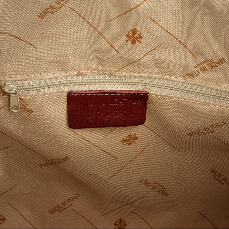 Cluty Genuine Leather Women's Handbag, Made in Italy, Crocodile Shoulder