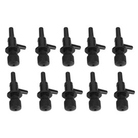 Aquarium Air Pump Valve, Adjustable Black Aquarium Air Valve Durable Plastic 10 Pack for Aquarium Air Pump for Fish Tank Air Pump