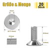 ORTAVA Pack of 20 M5 x 10 Countersunk Screws Flat