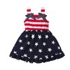 USKIDKK Toddler Baby Girls 4th of July Outfit Straps Bowknot
