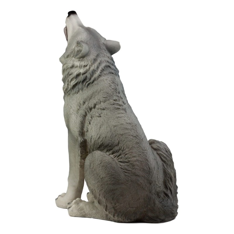 Ebros Gift Tribal Pack Alpha Leader Large Howling Gray Wolf
