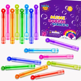 Leetous Leetous Mini Small Bubbles Wands Toys Gifts Bulk for Kids 80 Pack-Bubble Party Favors Supplies for Toddlers,Non Candy Treats Prizes for Easter Basket, Parade Throws Giveaways Wedding Handouts