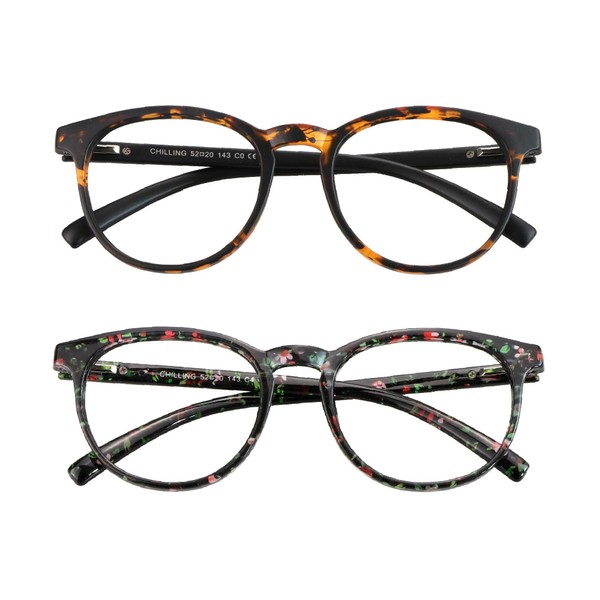 VisionGlobal 2 pack Nearsighted Short-Sighted Lightweight Glasses (These are not
