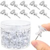 100 Pack Large Push Pins Clear Thumb Tacks 1 Inch