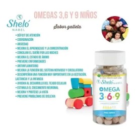 Omega 3-6-9 Para Niños Sabor Galleta Shelo Nabel                                                                                                      