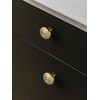 JIASENBAO 5 Pack Gold Cabinet Knobs Round Brushed Brass Drawer