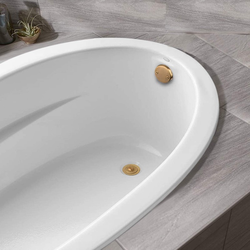 Artiwell Lift & Turn Tub Trim Set with Two-Hole Overflow
